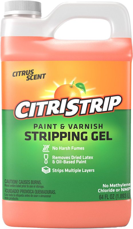 Citristrip HCSG803 Paint and Varnish Stripping Gel, Orange, 0.5 gal, Bottle, Liquid, Pack of 4