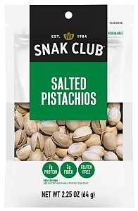 Snak Club CSU29110 Pistachios, 2.25 oz, Pack of 6