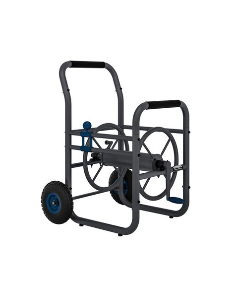 Suncast CPD200PROBL Hose Reel Cart, 5/8 in ID Hose, 200 ft Hose, Cushioned Handle, Steel