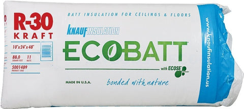 Knauf Insulation B17E R30K Insulation, 48 in L, 24 in W, R30 R-Value, Fiberglass, Natural Brown