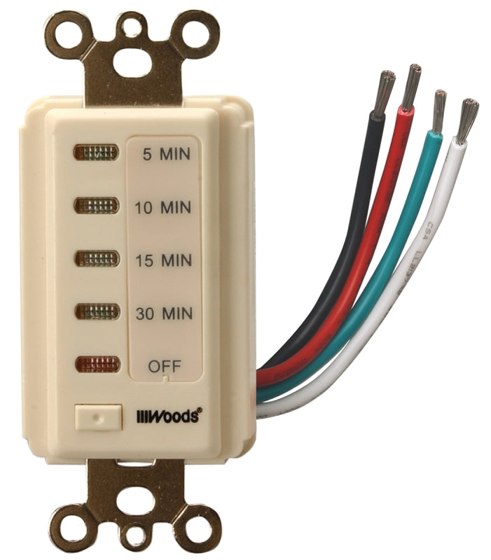 Woods 59720WD Countdown Timer, 15 A, 120 V, 1800 W, 5 to 30 min Time S ...