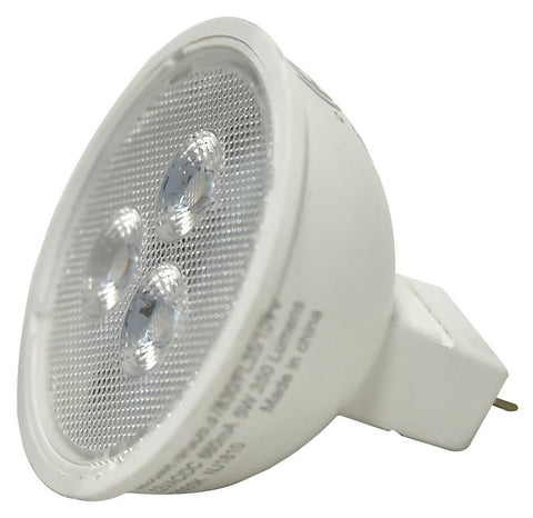 Sylvania 79129 LED Bulb, Recessed/Track, MR16 Lamp, 35 W Equivalent, GU5.3 Lamp Base, Non-Dimmable, Silver