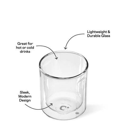 Corkcicle 7309C Rocks Glass Set, 12 oz, Clear