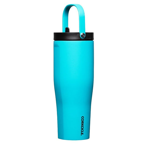 Corkcicle Go Cup XL Series 2830CCB Tumbler, 30 oz, Stainless Steel, Capri Blue, Insulated