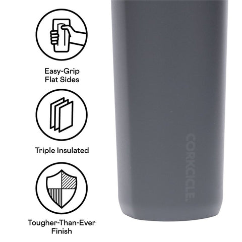 Corkcicle Sierra Series 2817MF Commuter Cup Travel Coffee Mug, 17 oz, Ceramic, Flint