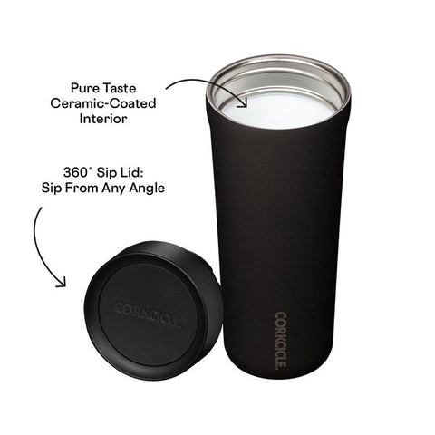 Corkcicle Sierra Series 2817MNS Commuter Cup Travel Coffee Mug, 17 oz, Ceramic, North Shore