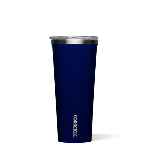 Corkcicle 2124GMN Classic Tumbler, 24 oz, Shatterproof, Sliding Lid, Stainless Steel, Gloss Midnight Navy, Insulated