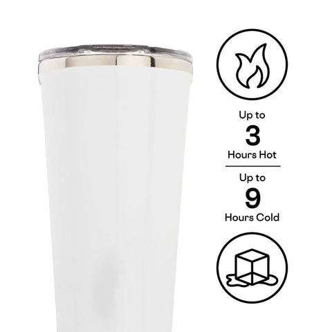 Corkcicle 2124GMN Classic Tumbler, 24 oz, Shatterproof, Sliding Lid, Stainless Steel, Gloss Midnight Navy, Insulated