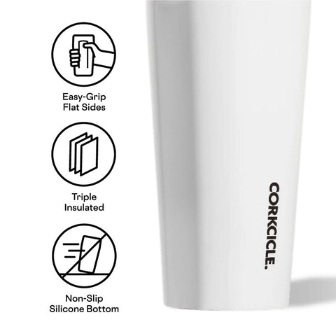 Corkcicle 2124GMN Classic Tumbler, 24 oz, Shatterproof, Sliding Lid, Stainless Steel, Gloss Midnight Navy, Insulated