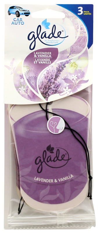 Glade 800002131 Air Freshener Card, Solid, Lavender/Vanilla