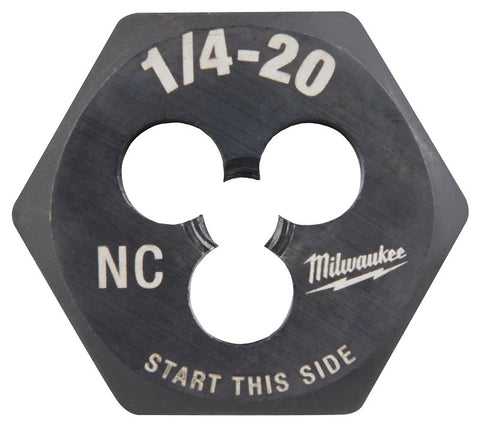 Milwaukee 49-57-5334 Threading Die, 1/4-20 Thread, Coarse Thread, HCS
