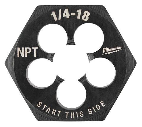 Milwaukee 49-57-5391 Threading Die, 1/4-18 Thread, NPT Thread, HCS