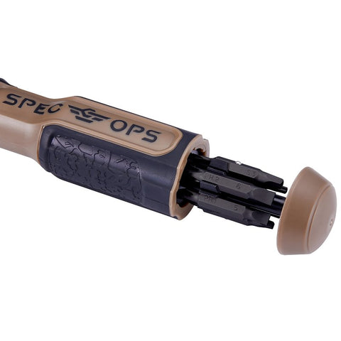 Spec Ops SPEC-SRM-1 12-in-1 Ratcheting Screwdriver, Polypropylene/TPR Handle, Magnetic
