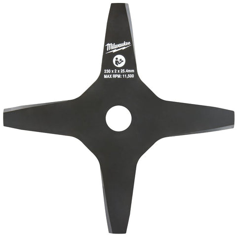 Milwaukee 49-16-2757 Brush Cutter Blade, 9 in L, 9 in W, Steel