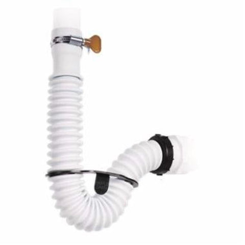 Simple Drain 3EA-1V2-TC0 P-Trap Kit, 1-1/4 to 1-1/2 in, Threaded, Poly/Rubber, White, 10 psi Pressure