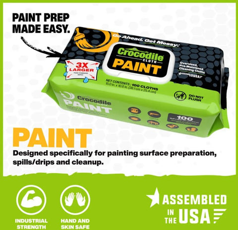 Crocodile Cloth Professional Series 6920-100 Paint Cleaning Cloth, 15 in L, 10 in W, 1-Ply