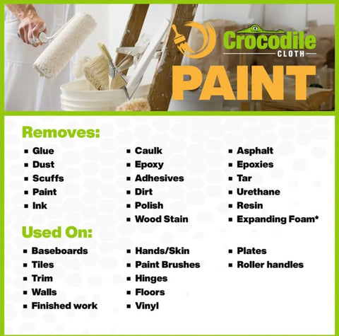 Crocodile Cloth Professional Series 6920-100 Paint Cleaning Cloth, 15 in L, 10 in W, 1-Ply