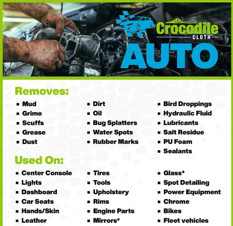 Crocodile Cloth Professional 6930-100 Automotive Cleaning Cloth, 15 in L, 10 in W