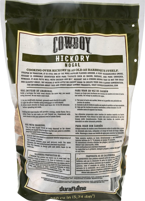Cowboy 52130 Smoking Chunk, Hickory, Wood, 350 cu-in