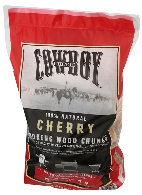 Cowboy 52430 Smoking Chunk, Cherry, Wood, 350 cu-in, Pack of 6