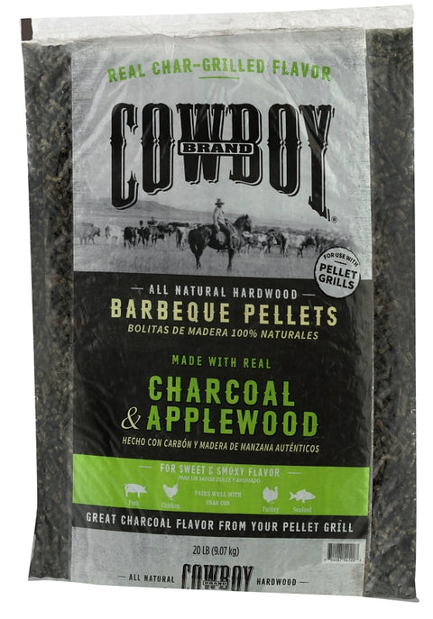 Cowboy 54120 BBQ Pellet, 20 lb, Bag, 18 in L, Wood
