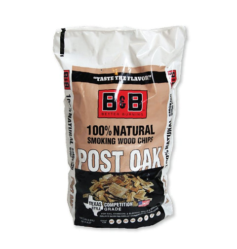 B & B Charcoal 00124 Series Smoking Chips, Post Oak, Wood, 180 cu-in