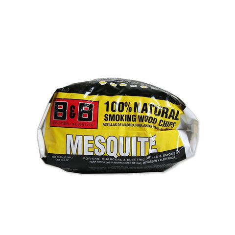 B & B Charcoal 18074 Series Smoking Chips, Mesquite, Wood, 180 cu-in
