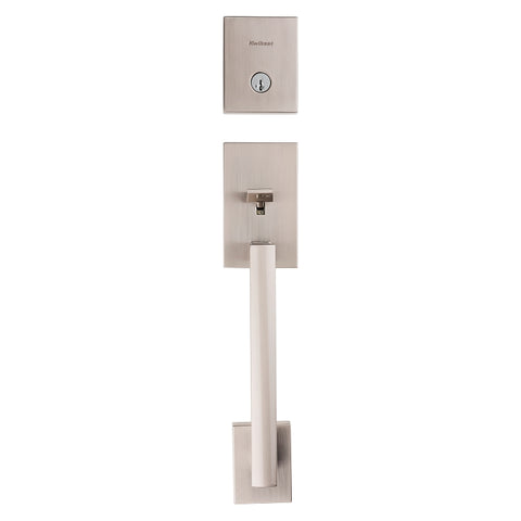 Kwikset San Clemente Series 818SCEXHFL 15 SMT Handleset, 1 Grade, Steel, Satin Nickel, 2-3/8, 2-3/4 in Backset