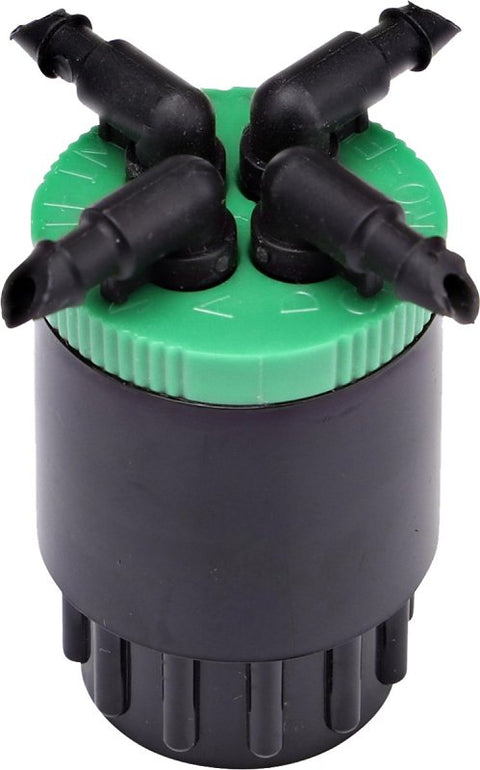 Raindrip QB20UB Manifold, 1/2 x 1/4 in Connection, FPT x Barb, 20 gph