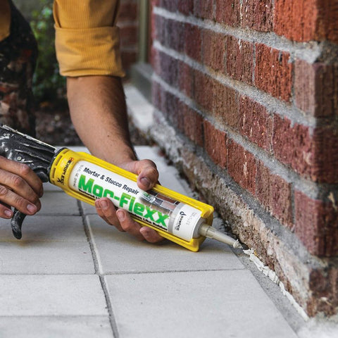 MorFlexx 15040 Mortar and Stucco Repair, Charcoal, Viscous Paste, 10.5 oz Cartridge, Pack of 12