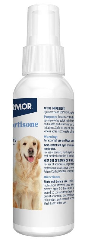 PetArmor 2814 Hydrocortisone Spray, 4 oz Spray Bottle, Pack of 12