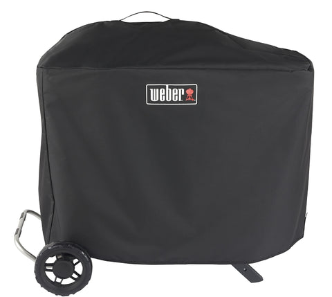 Weber 7770 Premium Grill Cover, For: Weber Traveler Gas Grill, 22 in W, 56.6 in D, 39.3 in H, Polyester, Black, Pack of 4