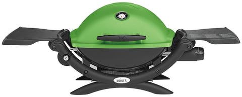 Weber Q 1200 Series 51070001 Gas Grill, 40.9 in W x 16.5 in D x 15.5 in H Dimensons, 8500 Btu/hr BTU, Green