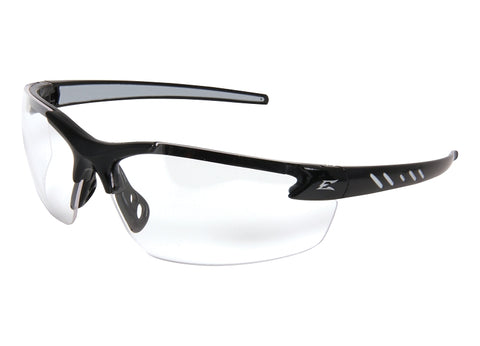 Edge DZ111-2.0-G2 Magnifier Safety Glasses, Clear Lens, Black Frame, Polycarbonate Lens, Half Wraparound Frame