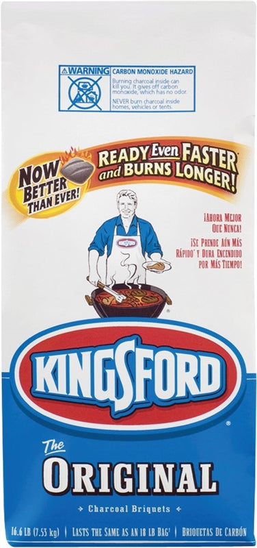 Kingsford 30451 Original Charcoal Briquet, 15.4 lb Bag, Black Solid