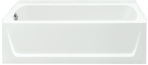 Sterling Ensemble 71121110-0 Series Bathtub, Left Drain Location, 55 gal Capacity, 60 in L, 32 in W, 20 in H, White