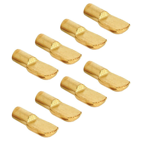 Prime-Line U 10165 Shelf Support Peg, Utility Hook, Specifications: 5 mm Dia x 5/16 in L Pin, Wall Mount, Brass, 25 lb