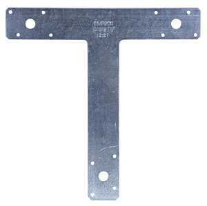Simpson Strong-Tie T Series 1212T T-Shaped Strap, Silver, 12 in L, 2 in W, Steel, Galvanized, Pack of 10