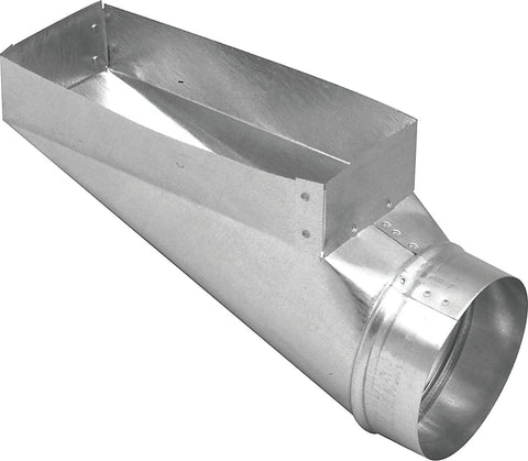 Imperial GV0667 Wall Register Boot, 13.319 in L, 10 in W, 8.266 in H, 90 deg Angle, 30 ga Gauge, Steel, Galvanized