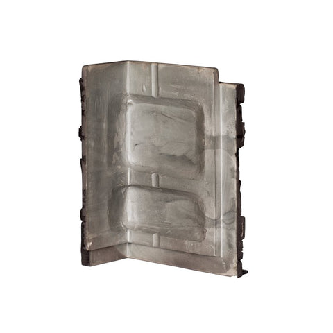 DuraKwik Stone 310VAC Siding Corner, 13 in L, 10 in W, 4 in Thick, Interlocking Edge, Stacked Stone Profile, Volcano Ash