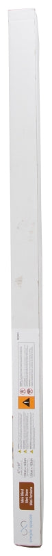 Simple Spaces FWMB-20 Blind, 64 in L, 47 in W, Faux Wood, White, 2 in Slat Width, Pack of 2
