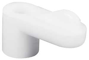 Make-2-Fit PL 7774 Window Screen Clip with Screw, 3/8 in D Dimensions, Plastic, White