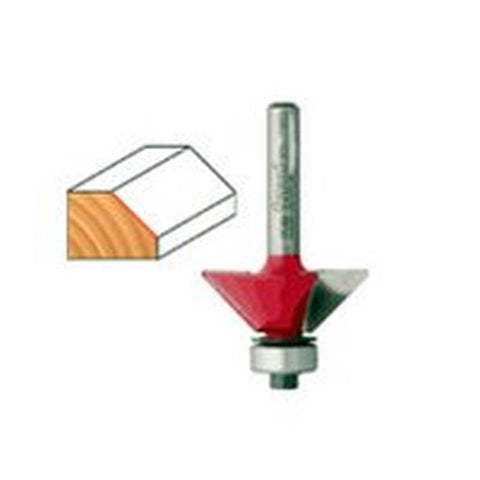 Freud 40-114 Chamfer Router Bit, 1-3/4 in Dia x 2-9/16 in OAL, Perma-Shield Coated