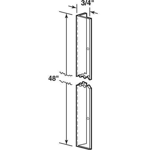 Korner Kovers U 9129 Corner Shield, 48 in L, 3/4 in W, Vinyl, Clear, Pack of 12