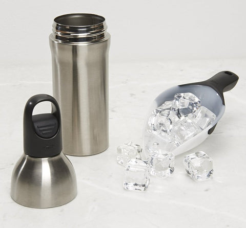 Good Grips 1067686 Scoop, 8 oz Volume, 11 in L, Plastic, Black/Clear