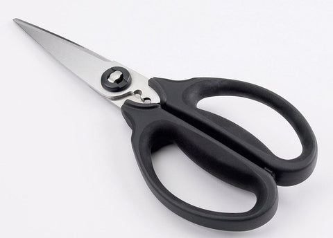 Good Grips 1072121 Kitchen and Herb Scissors, Stainless Steel Blade, Plastic Handle, Black, 8-3/4 in OAL