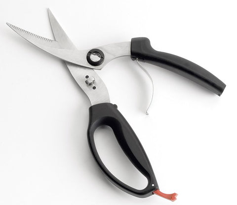 Oxo 1072292 Poultry Shears, Stainless Steel Blade, Plastic Handle, Black, 9-1/2 in OAL