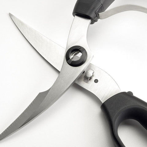 Oxo 1072292 Poultry Shears, Stainless Steel Blade, Plastic Handle, Black, 9-1/2 in OAL