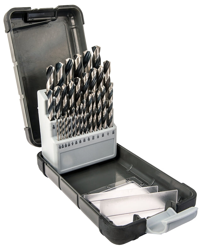 Vulcan 241040OR Plastic Case Drill Bit Set, 29-Piece, High-Speed Steel ...
