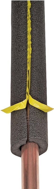 M-D 50158 Pipe Insulation, 6 ft L, Polyethylene, Black, 1/2 in Pipe, Pack of 70